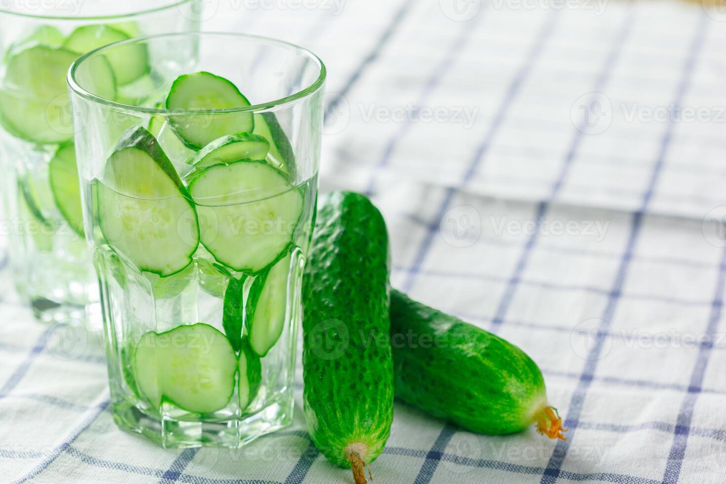 Lemonade with a cucumber photo