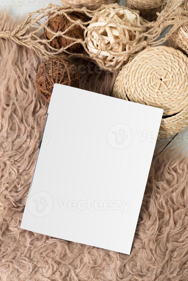 Mock up, photo paper, white sheet