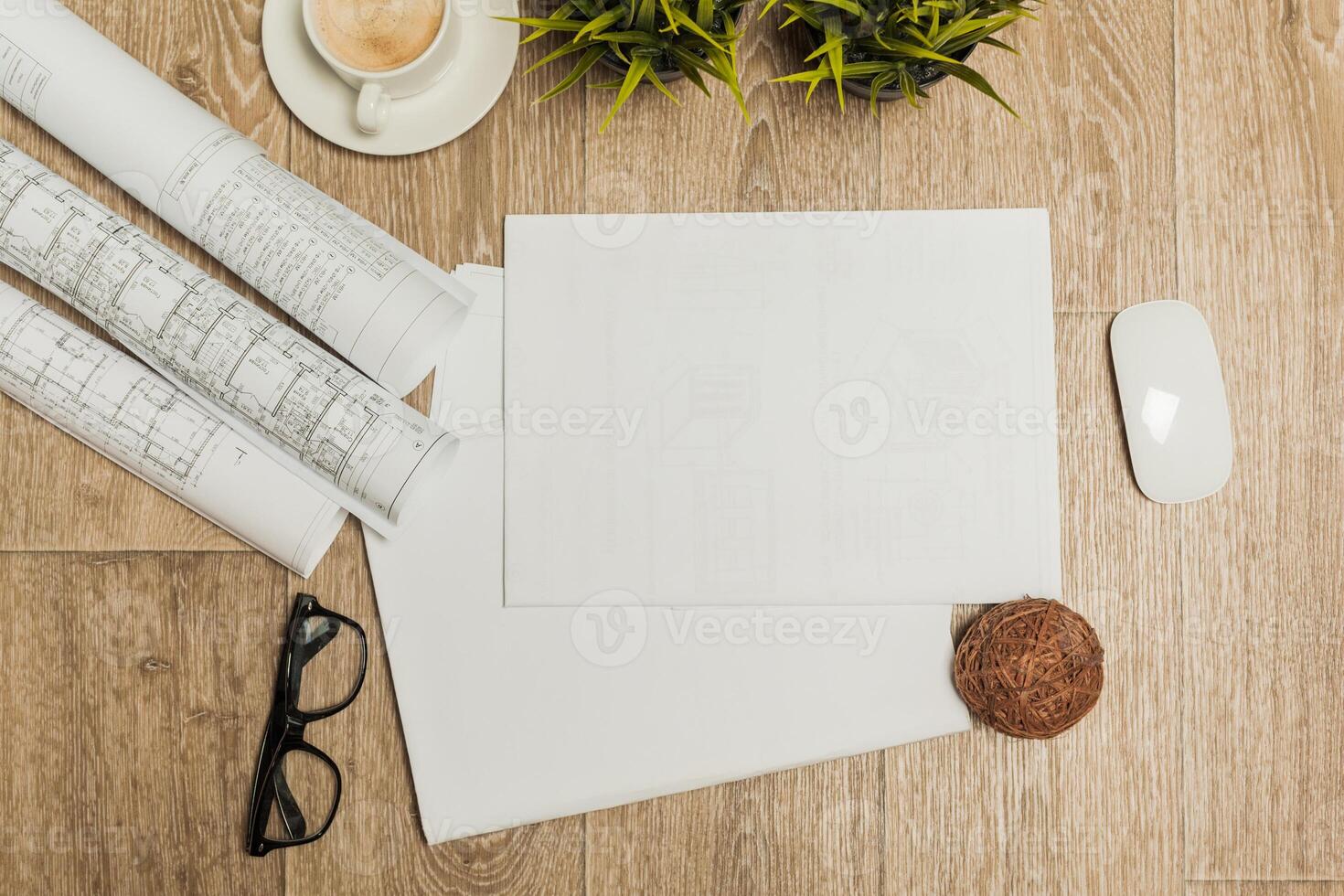 Set of architect tools photo