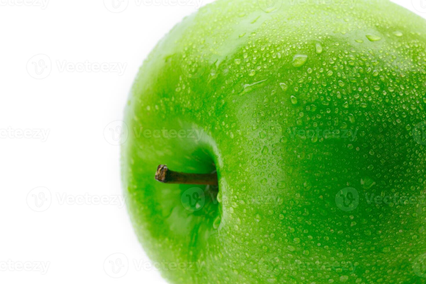 Perfect Fresh Green Apple Isolated on White Background photo