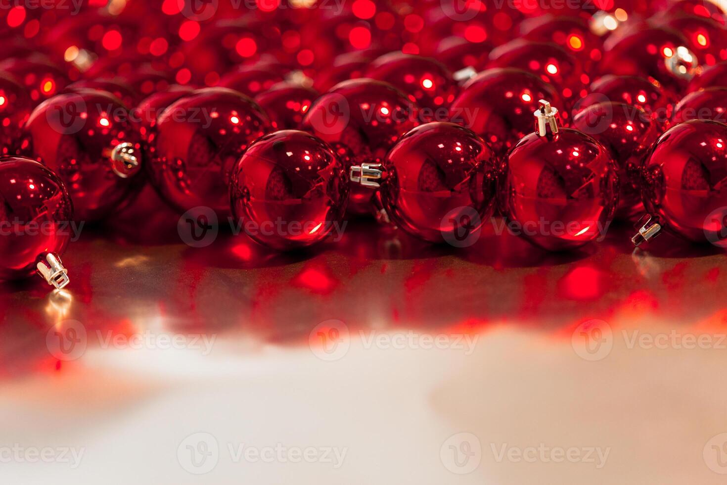 Red christmas balls photo