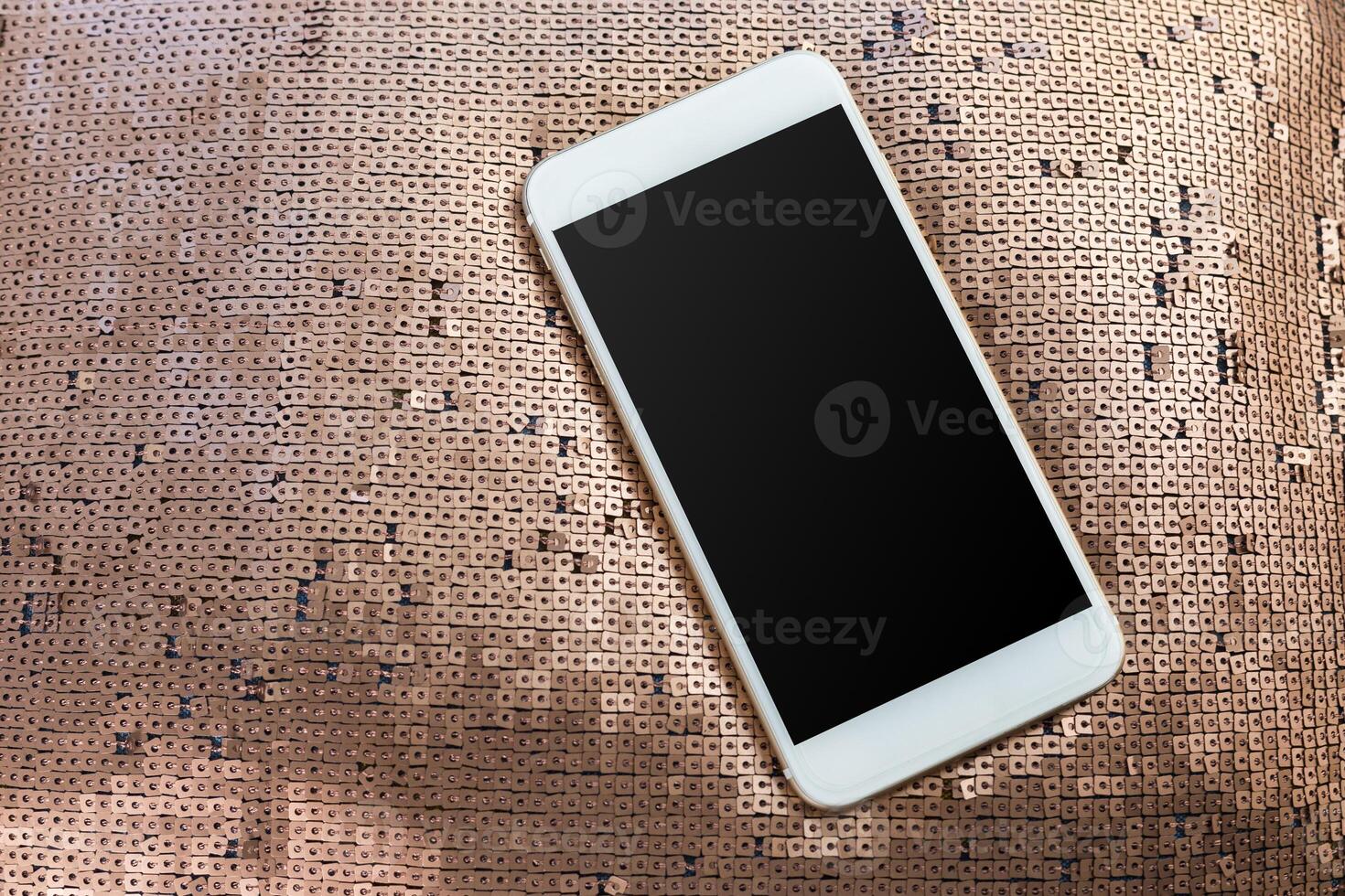 mobile, smartphone with black blank screen photo