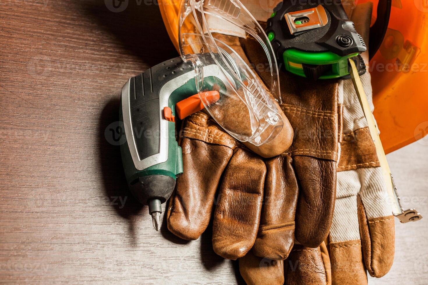 Set of architect tools photo