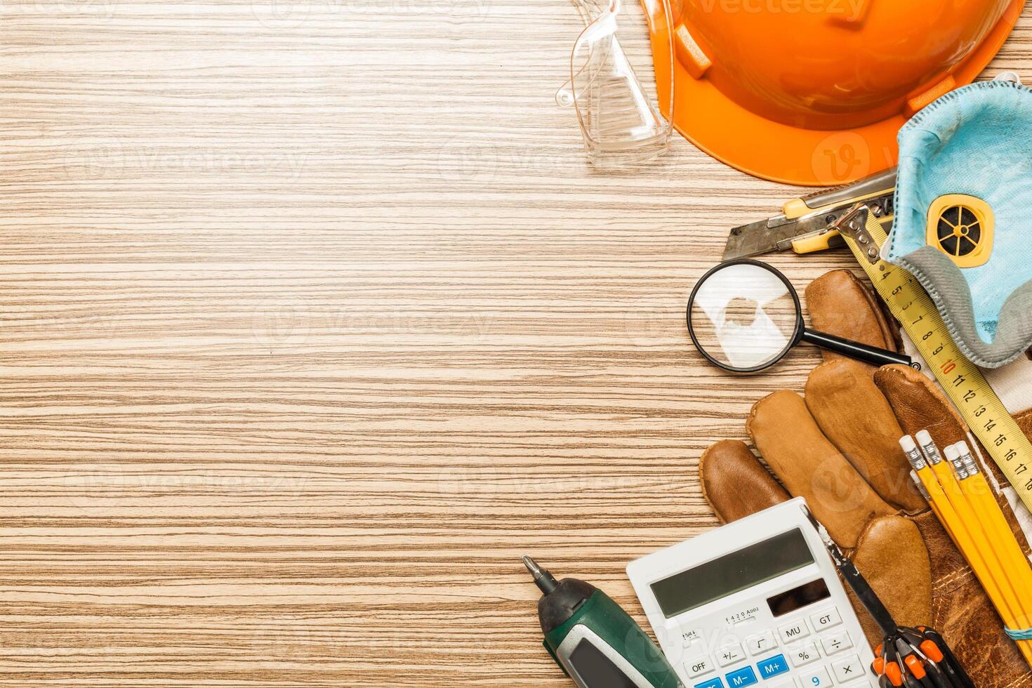 Set of architect tools photo