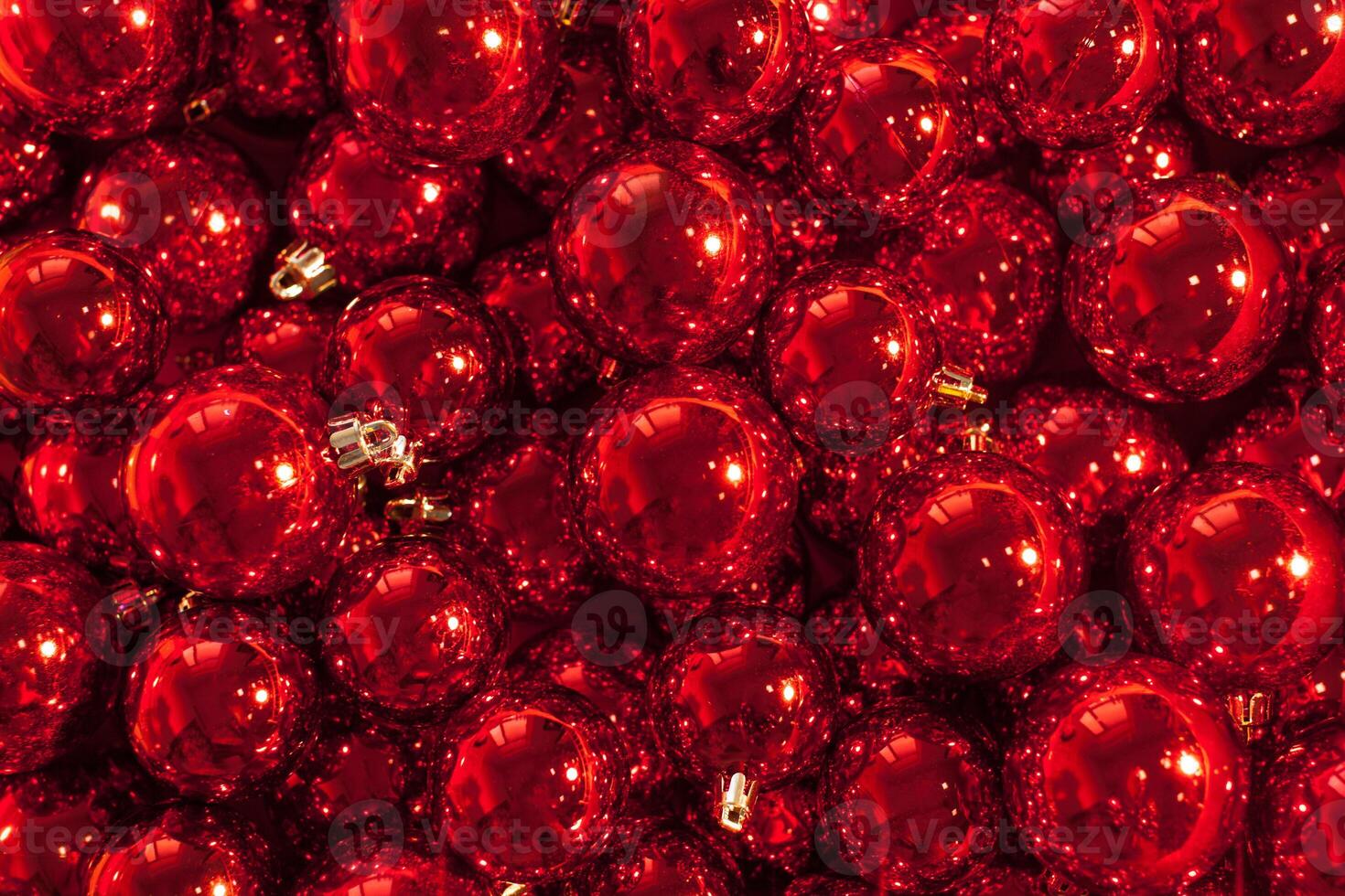 Red christmas balls photo