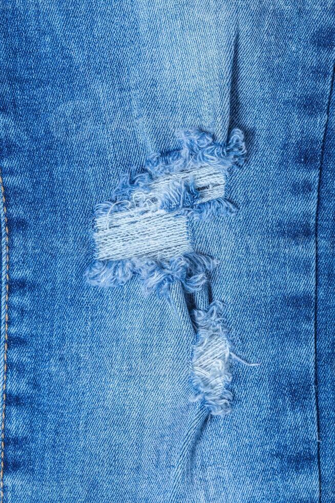 Detail of blue jeans photo