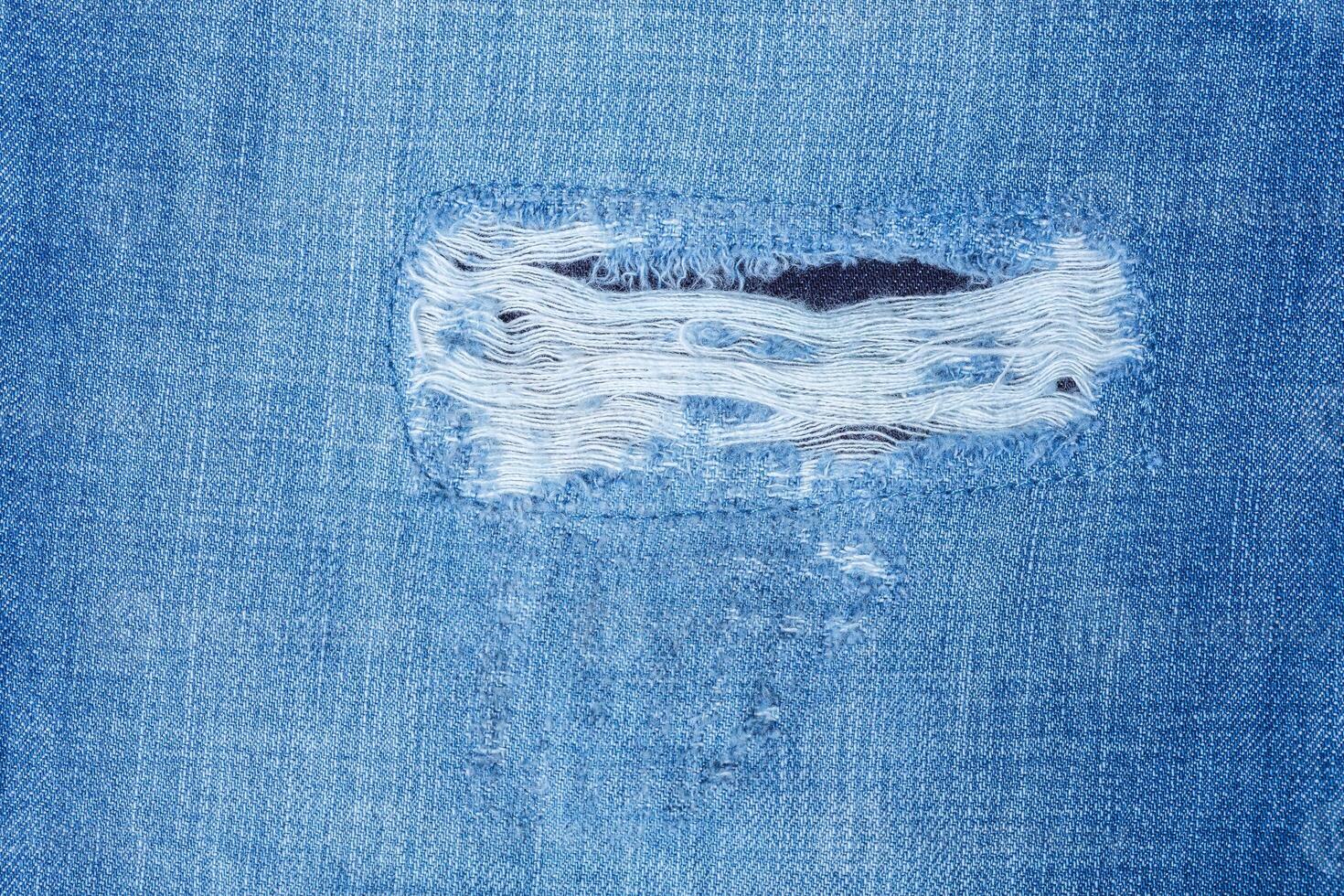 Detail of blue jeans photo