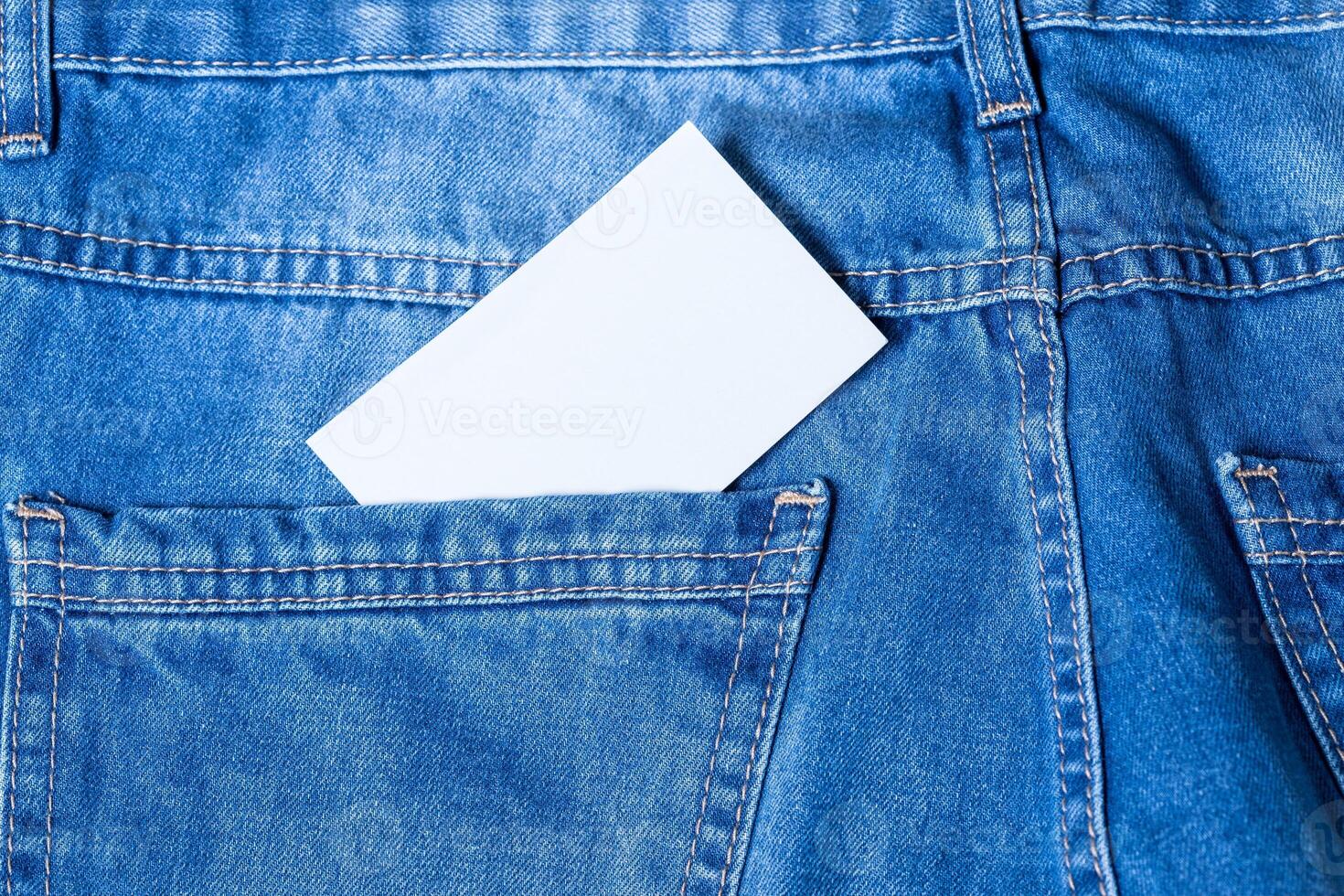 Detail of blue jeans photo