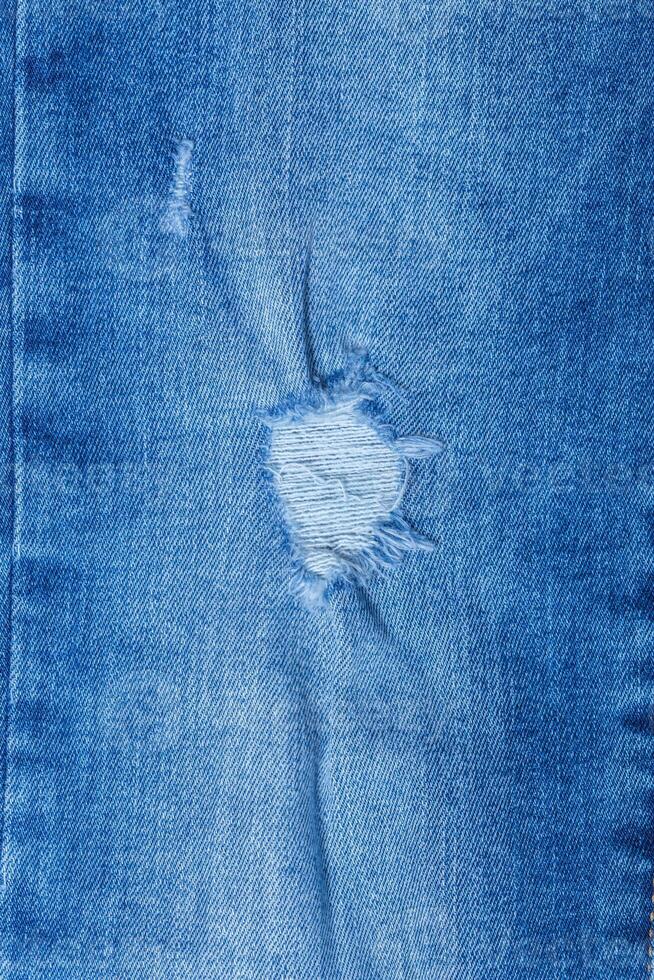 Detail of blue jeans photo