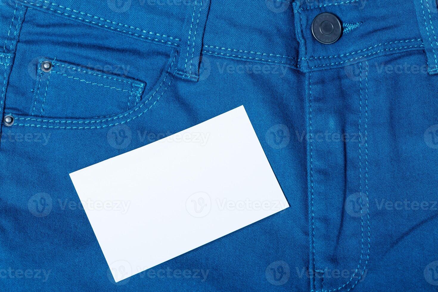 Detail of blue jeans photo