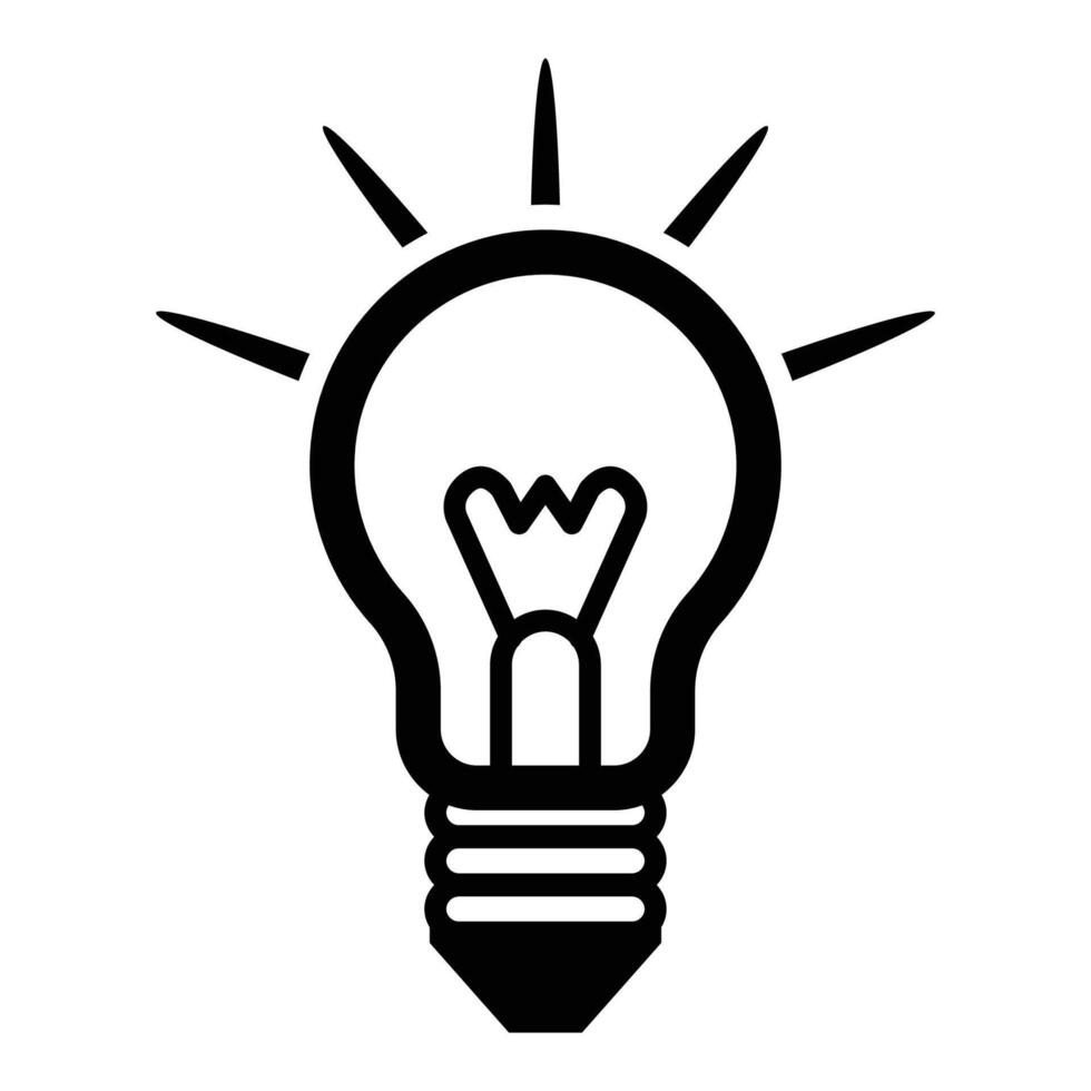 Light Bulb Icon for Innovation and Ideas vector