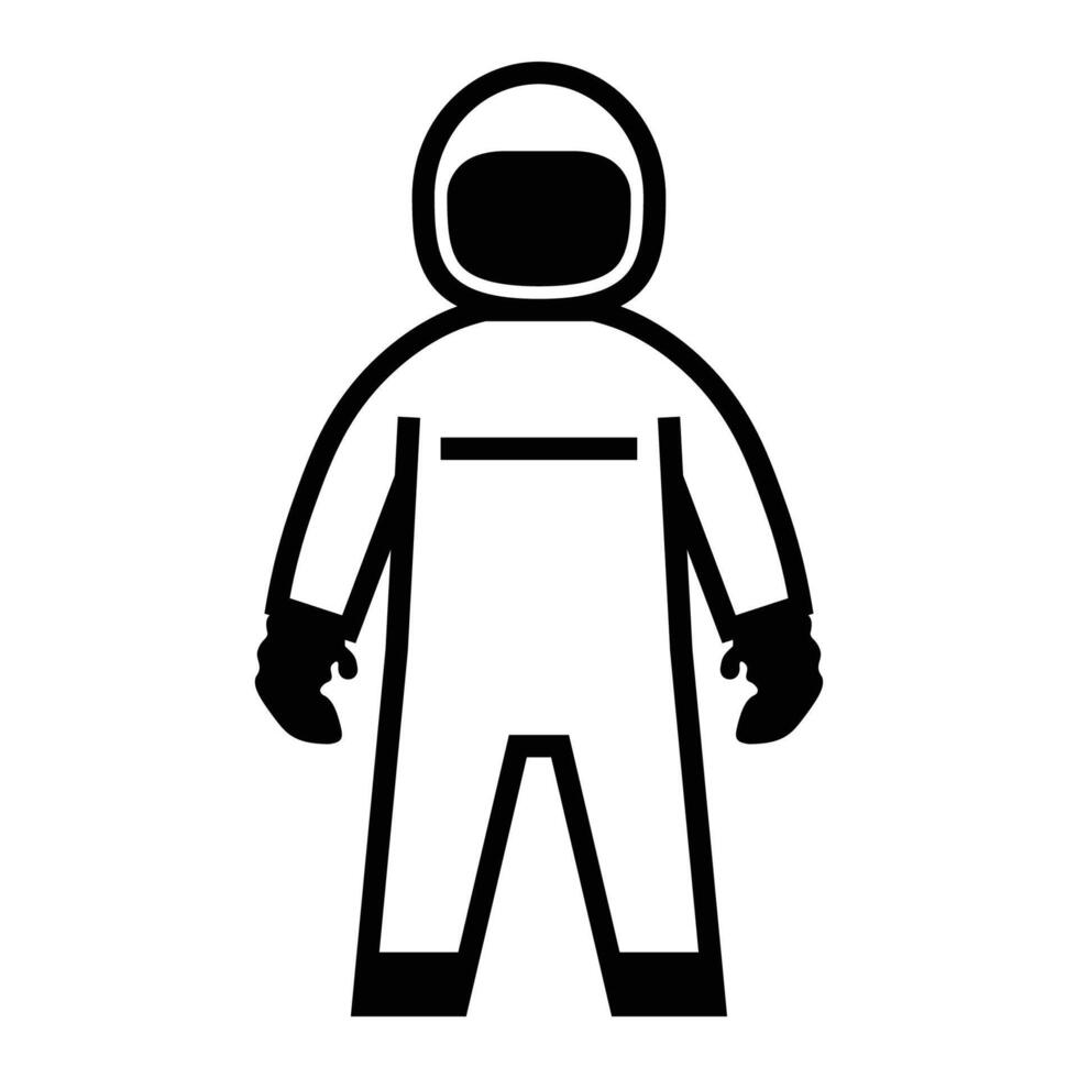 Minimalist Astronaut Icon for Digital Use vector