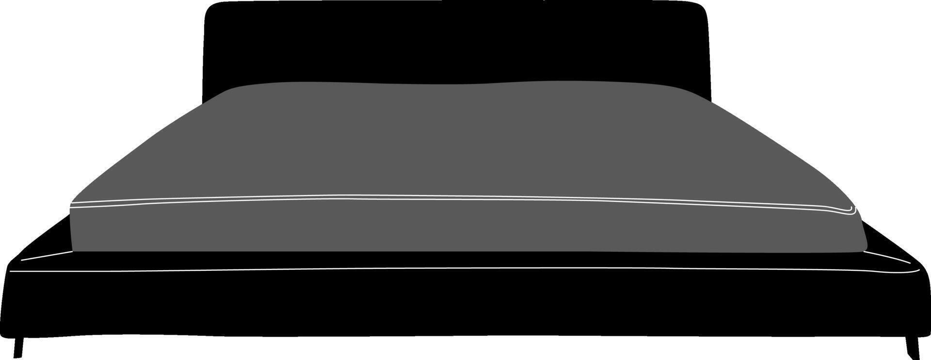 Silhouette of bed furniture design vector