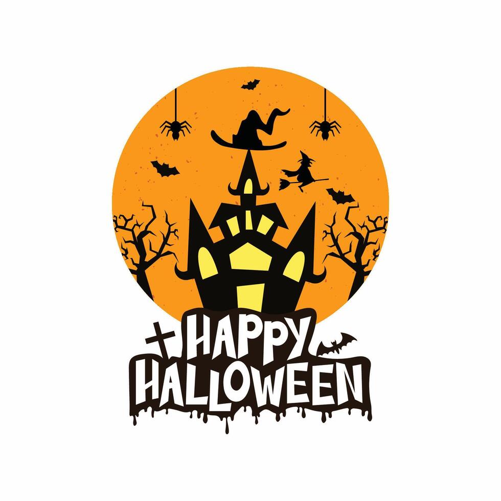 Happy Halloween Illustration t shirt design template.Ghost t shirt design for Halloween day vector