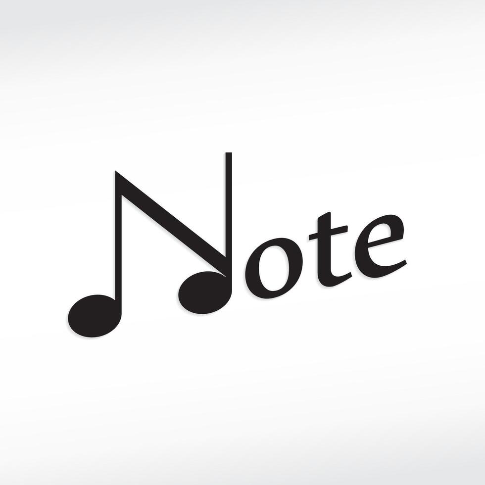modern design note n silhouette writing logo vector