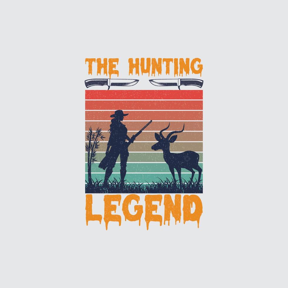 hunting shirt design template vector