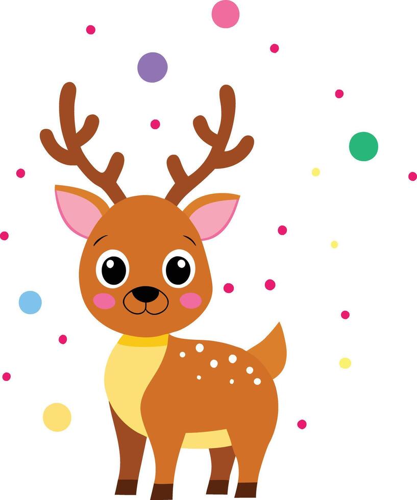Sweet Christmas deer vector
