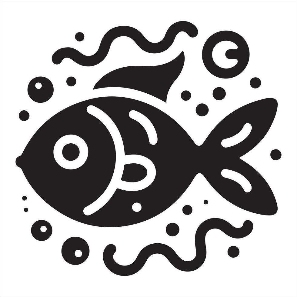 Graphic Illustration of Fish Icons vector