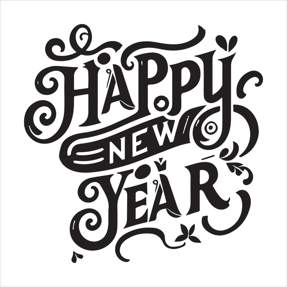 Happy 2025 New Year's Day vector