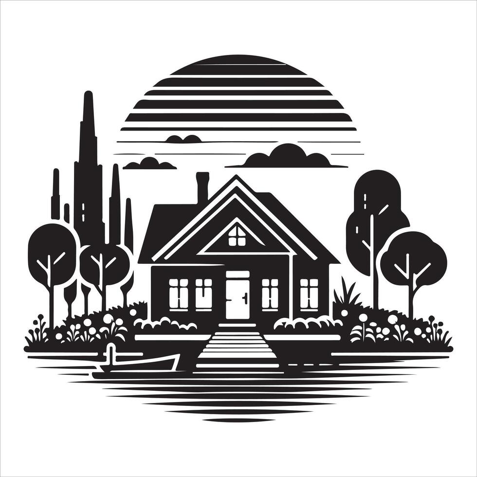 Graphics House Silhouette vector