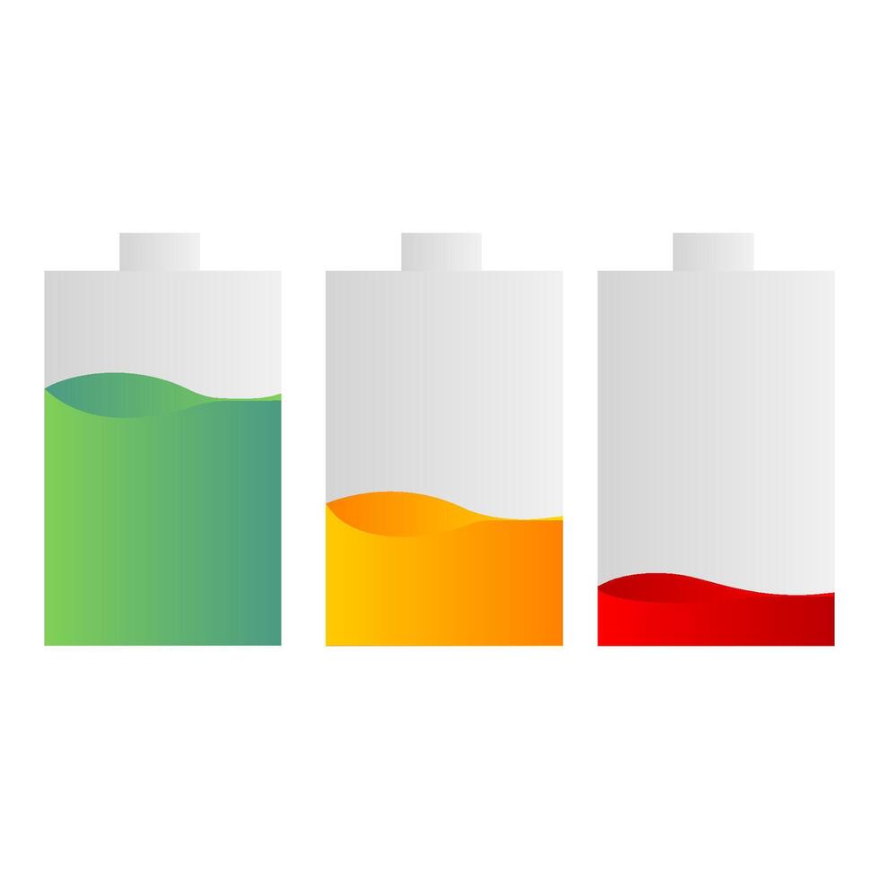 The battery charge level is set. Technologies. illustration vector