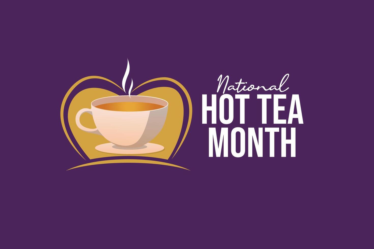 National Hot Tea Month design template good for celebration usage. National Hot Tea Month design. flat design. eps 10. vector