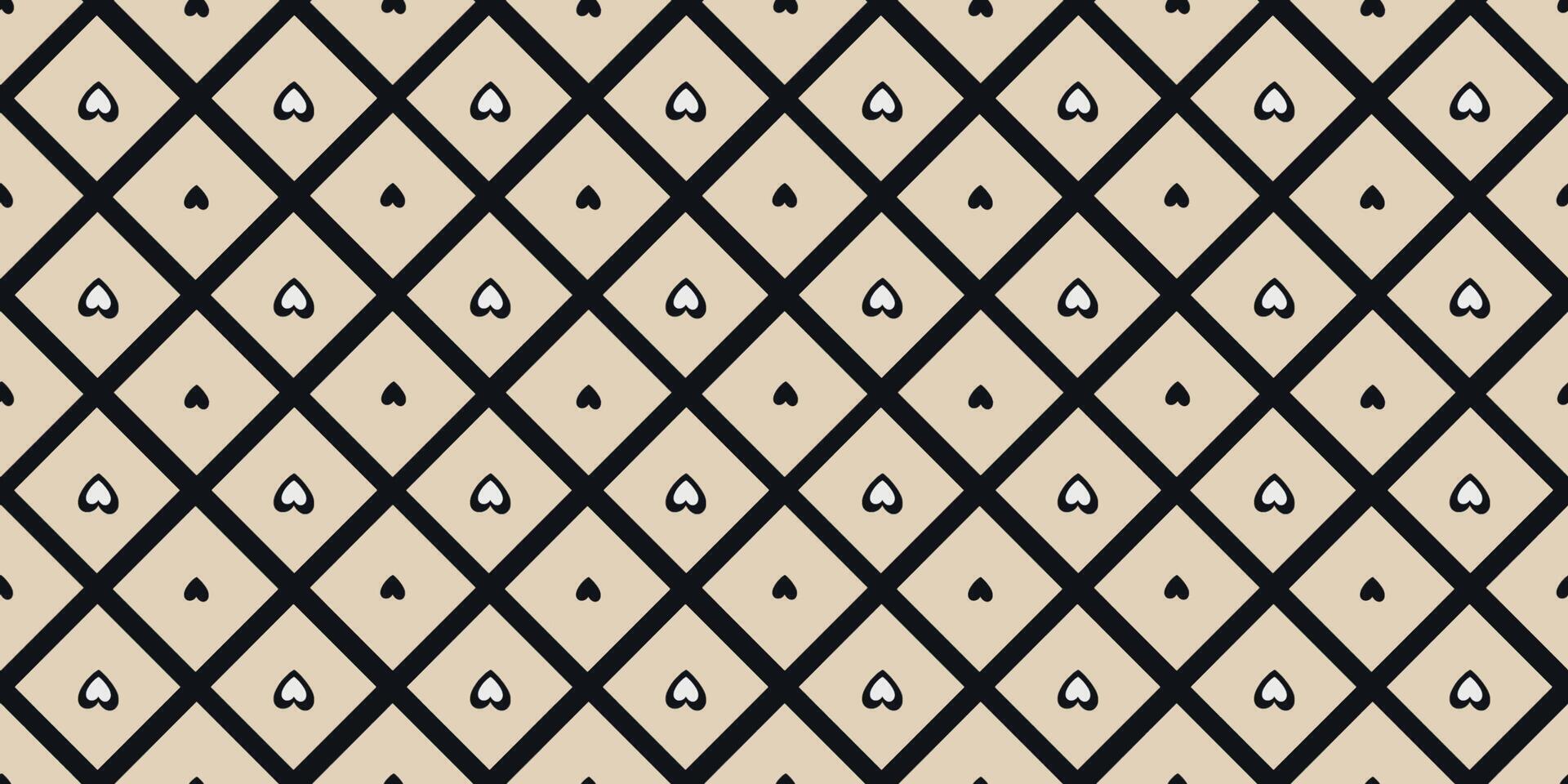 Chic Seamless Hearts. Modern Geometric Patterns for Stylish Fabrics and Vibrant Wallpapers vector