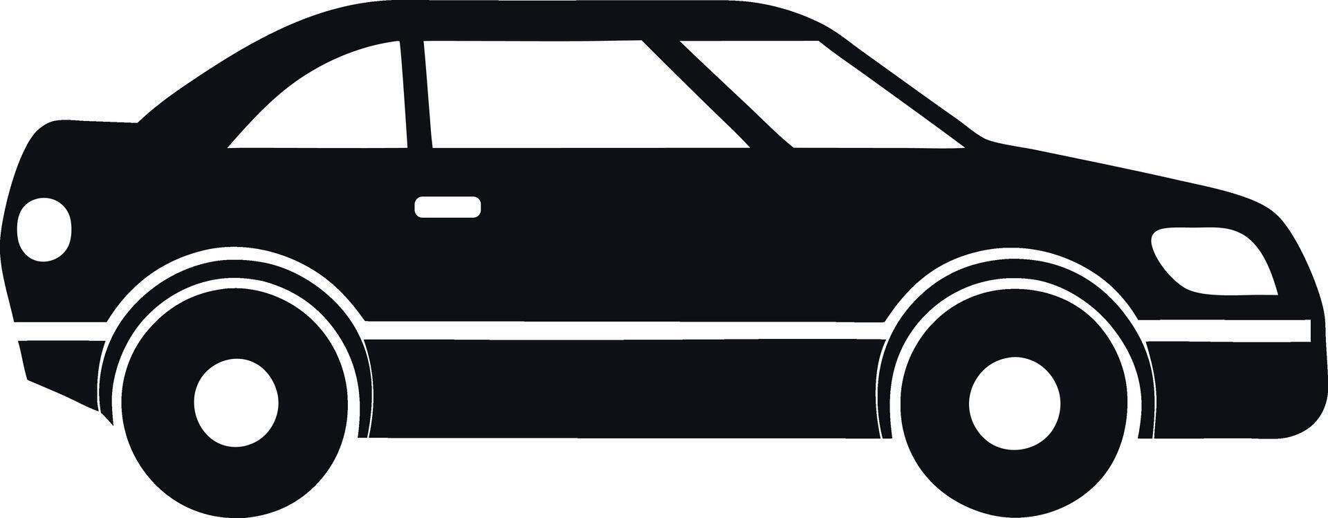 Car Silhouette isolated white background vector