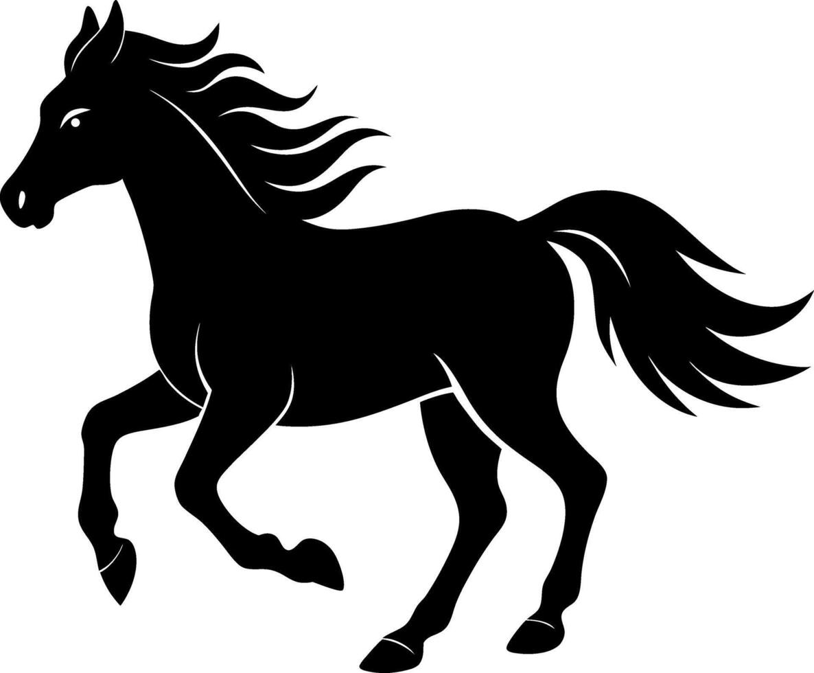 horses running animal icon vector