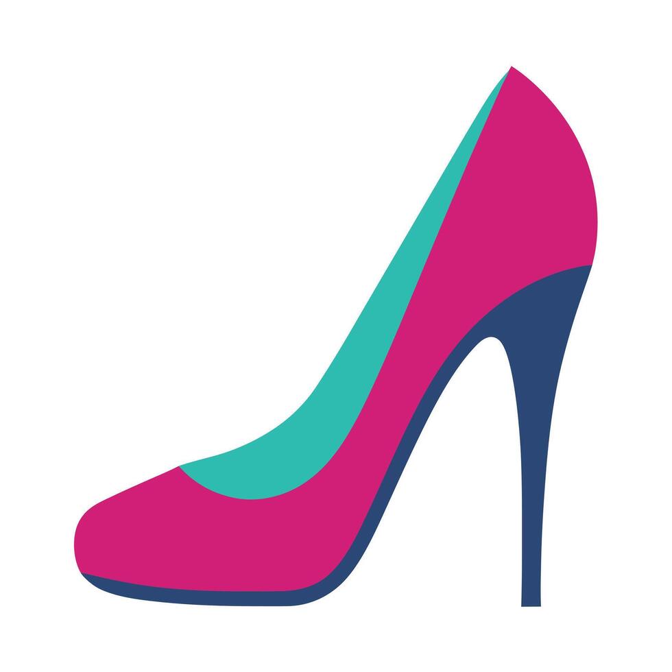Stylized icon of high heel shoe vector