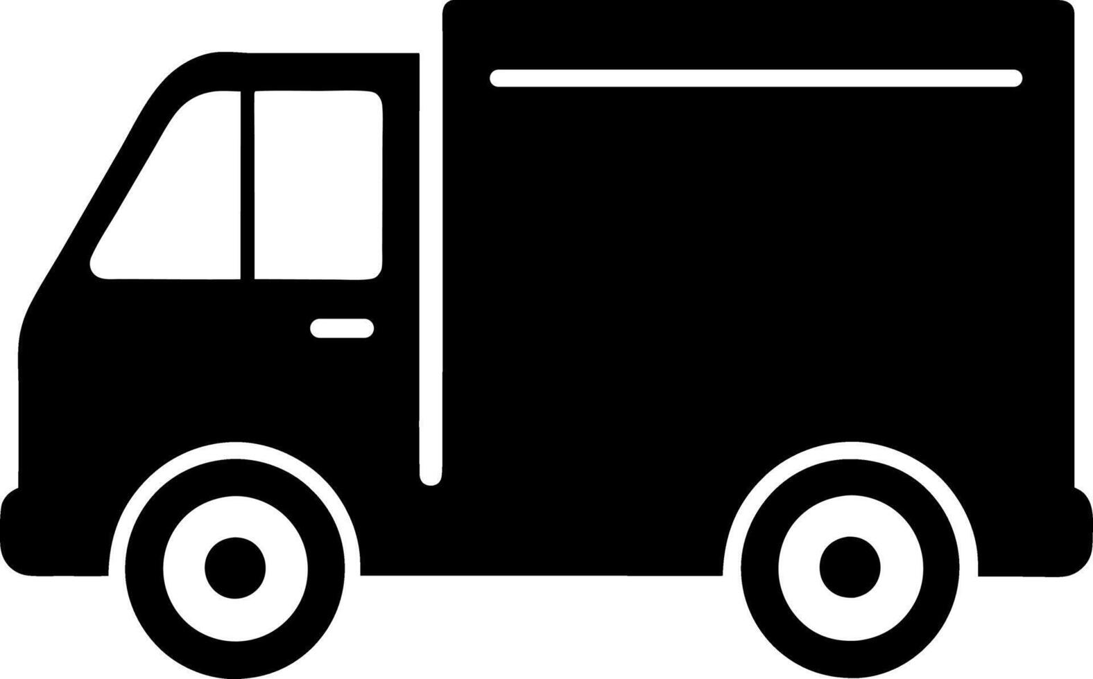 simple delivery truck icon vector