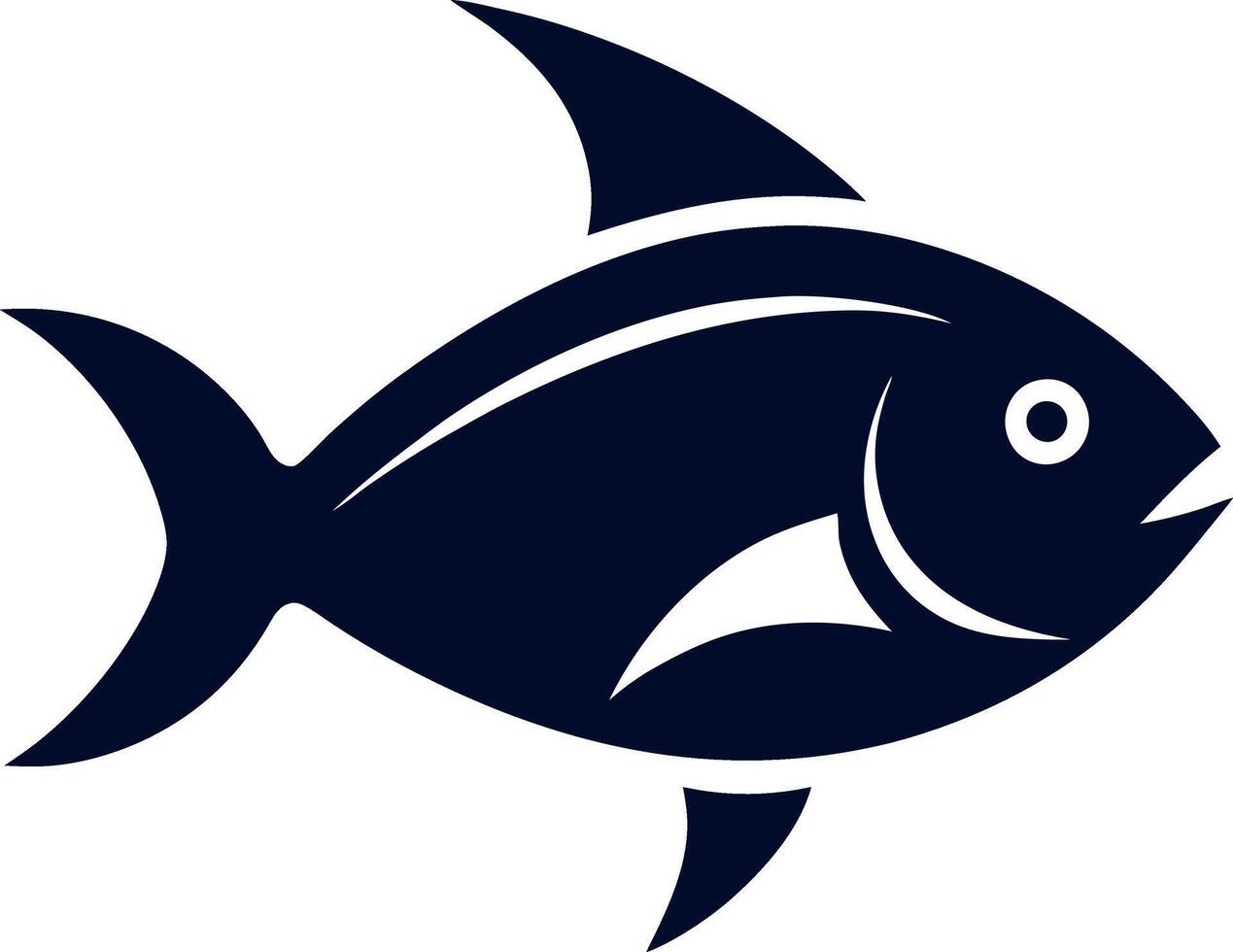 Fish icon black silhouette design vector