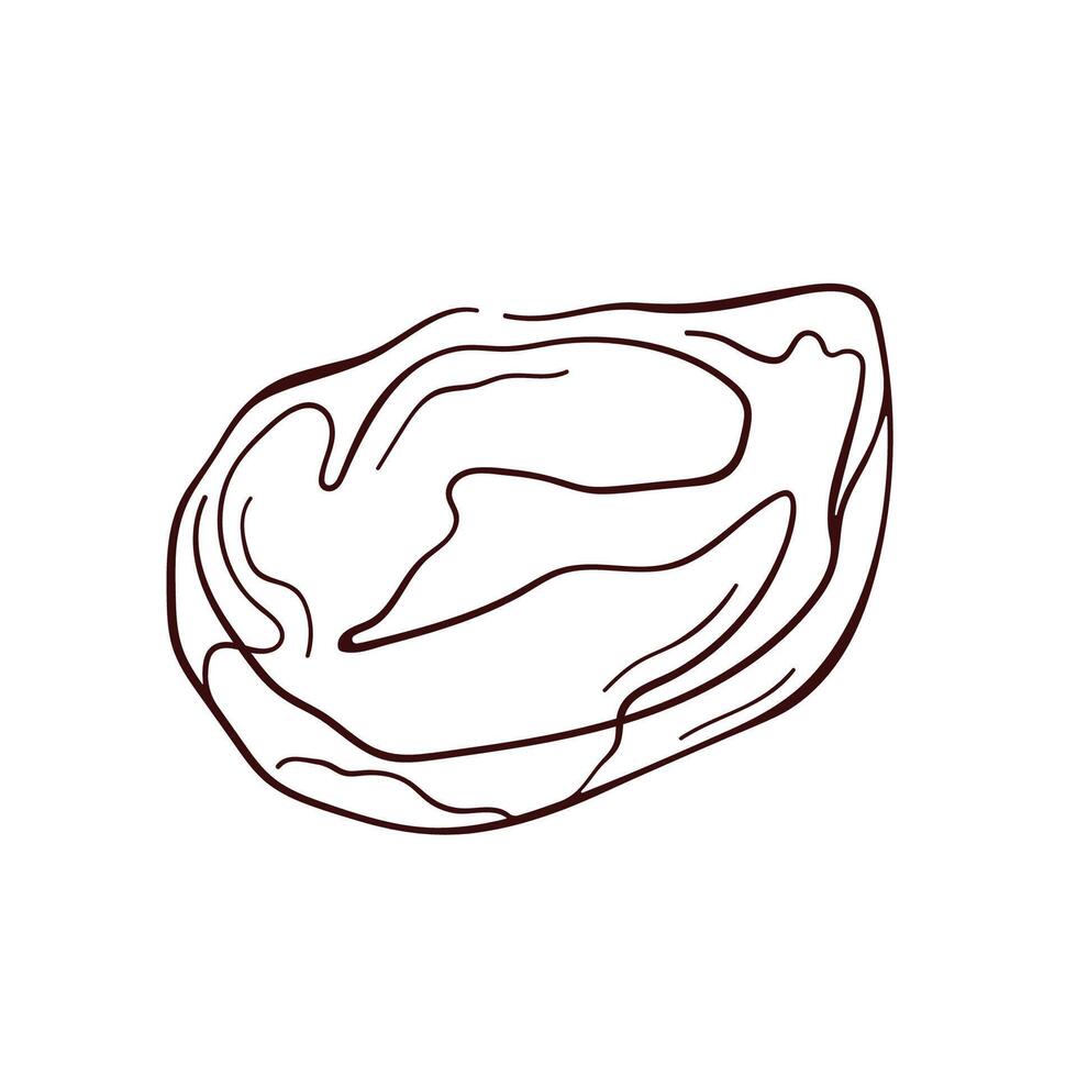 Meat beef steak logo in line art style. Perfect for butcher shop, food packaging, restaurant menu, BBQ design. Isolated on a white background. vector
