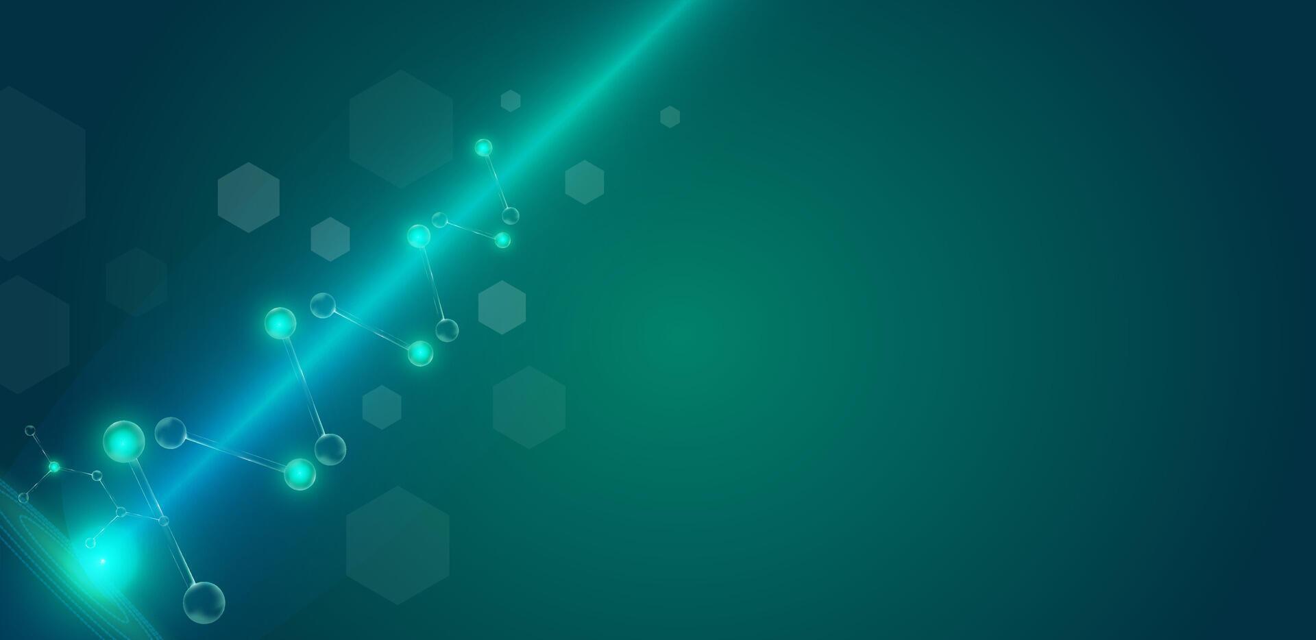 Medical research background abstract green editable vector