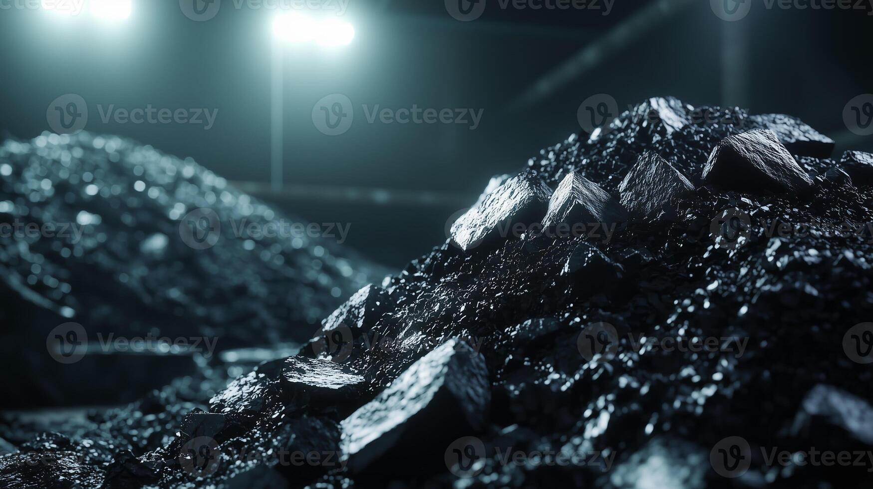 piles of coal at the plant photo