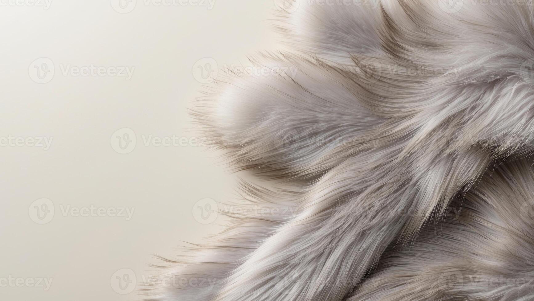 A close up of a fur coat on a white background photo