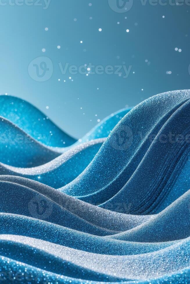 3d rendering of waves in the ocean photo