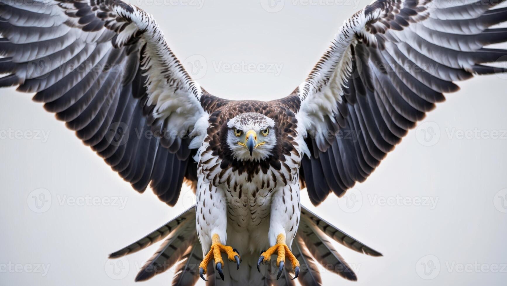 A large eagle with its wings spread out photo