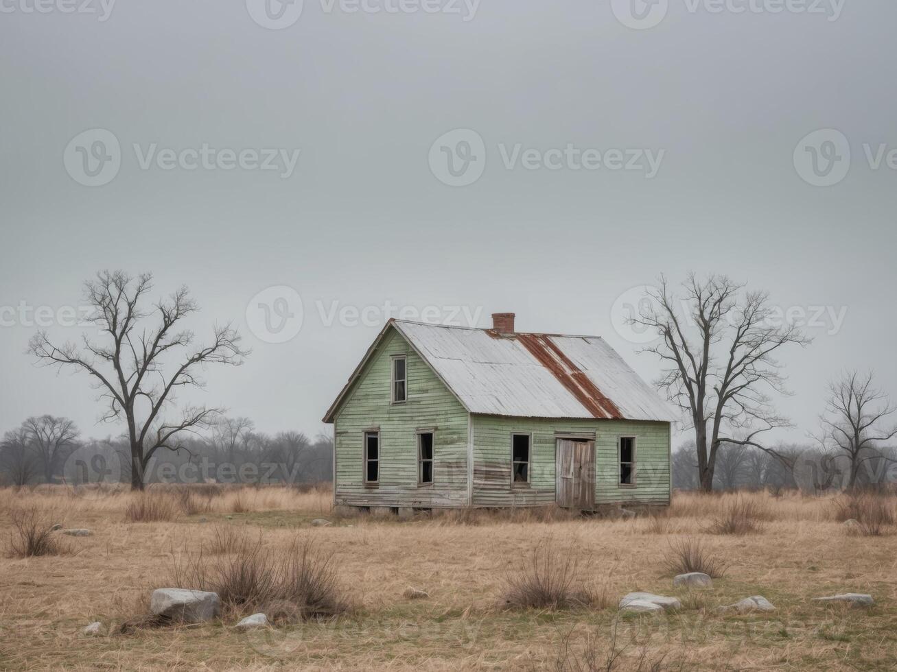 An old house in the middle of nowhere photo