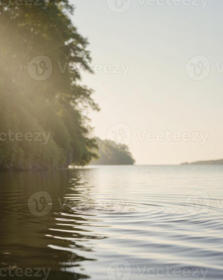A man is standing on a boat in the water photo
