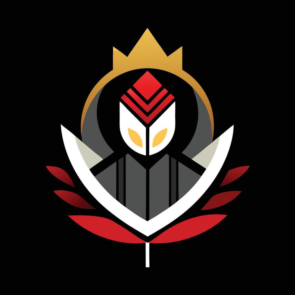 The logo for the team is a red and black bird with a crown vector