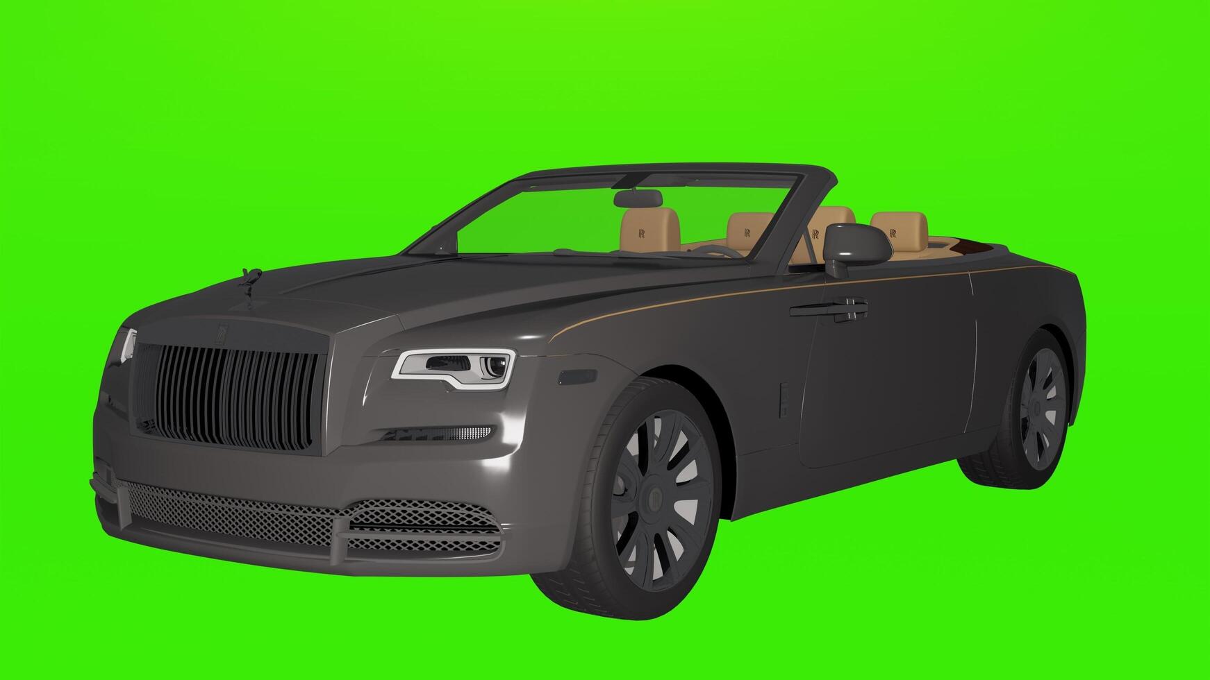 A 3d rendering of a rolls royce convertible photo