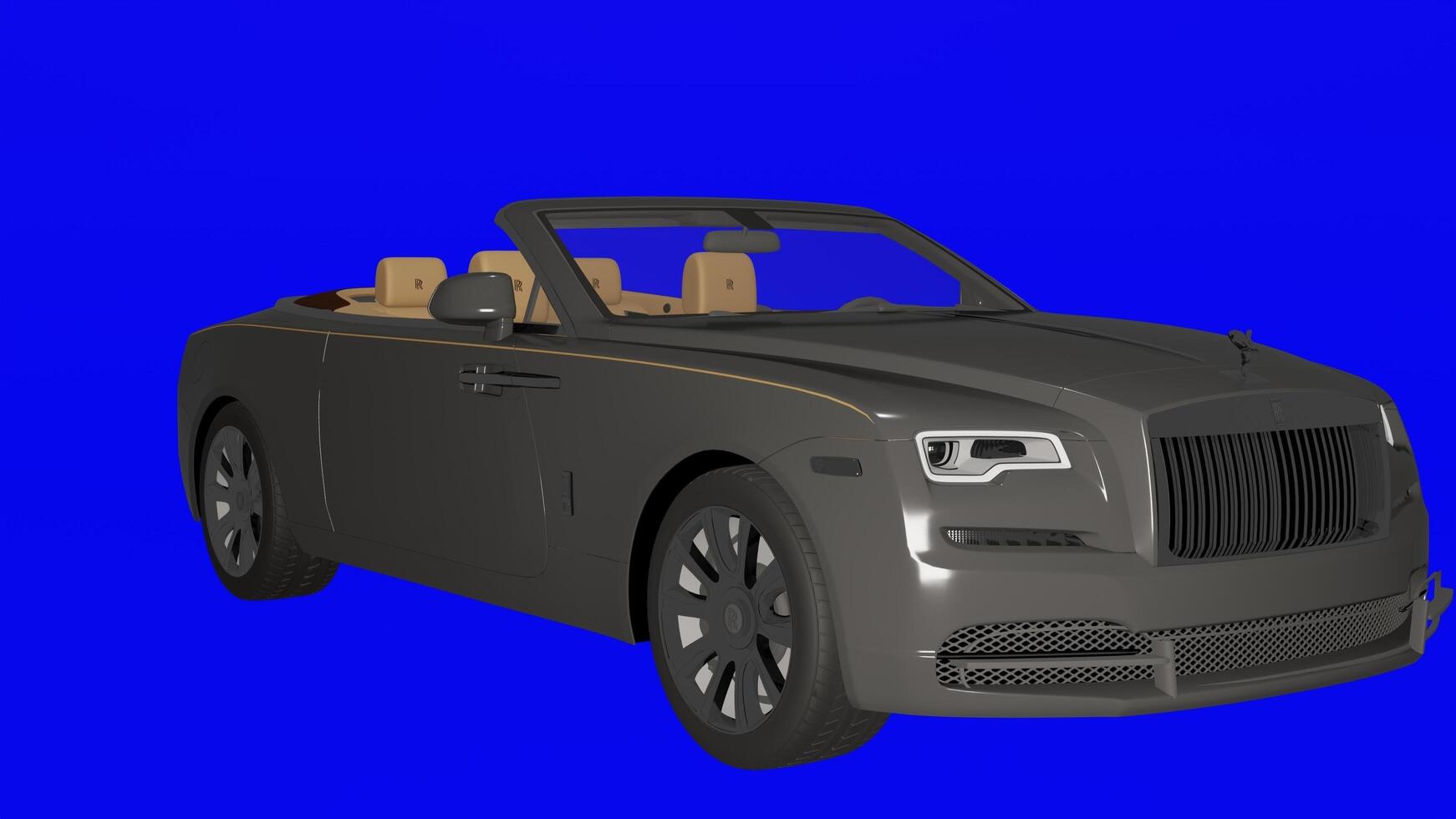 A 3d rendering of a rolls royce convertible photo
