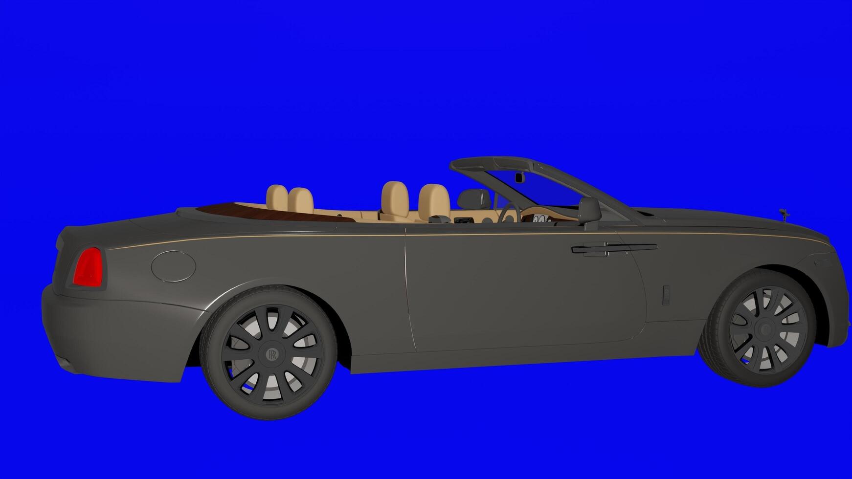 A 3d model of a rolls royce convertible photo