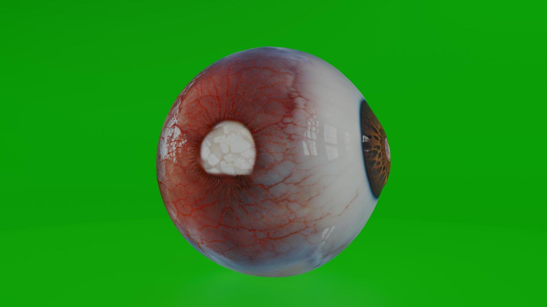 An eye with a green background photo