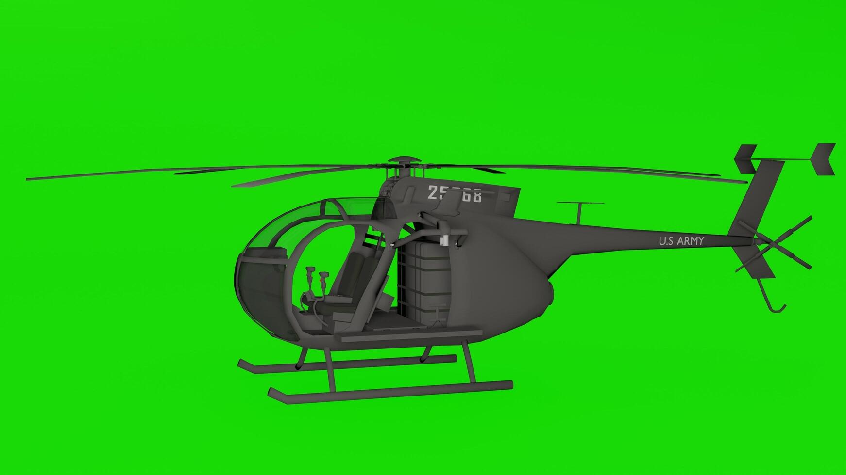 A helicopter on a green screen with a green background photo