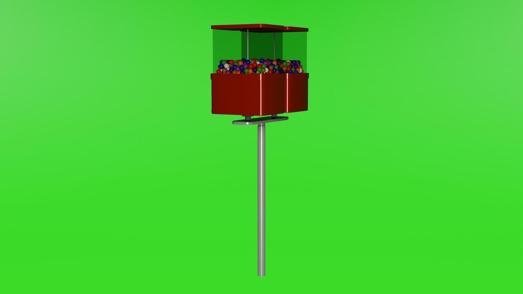 A red and green light pole with a bunch of lights photo