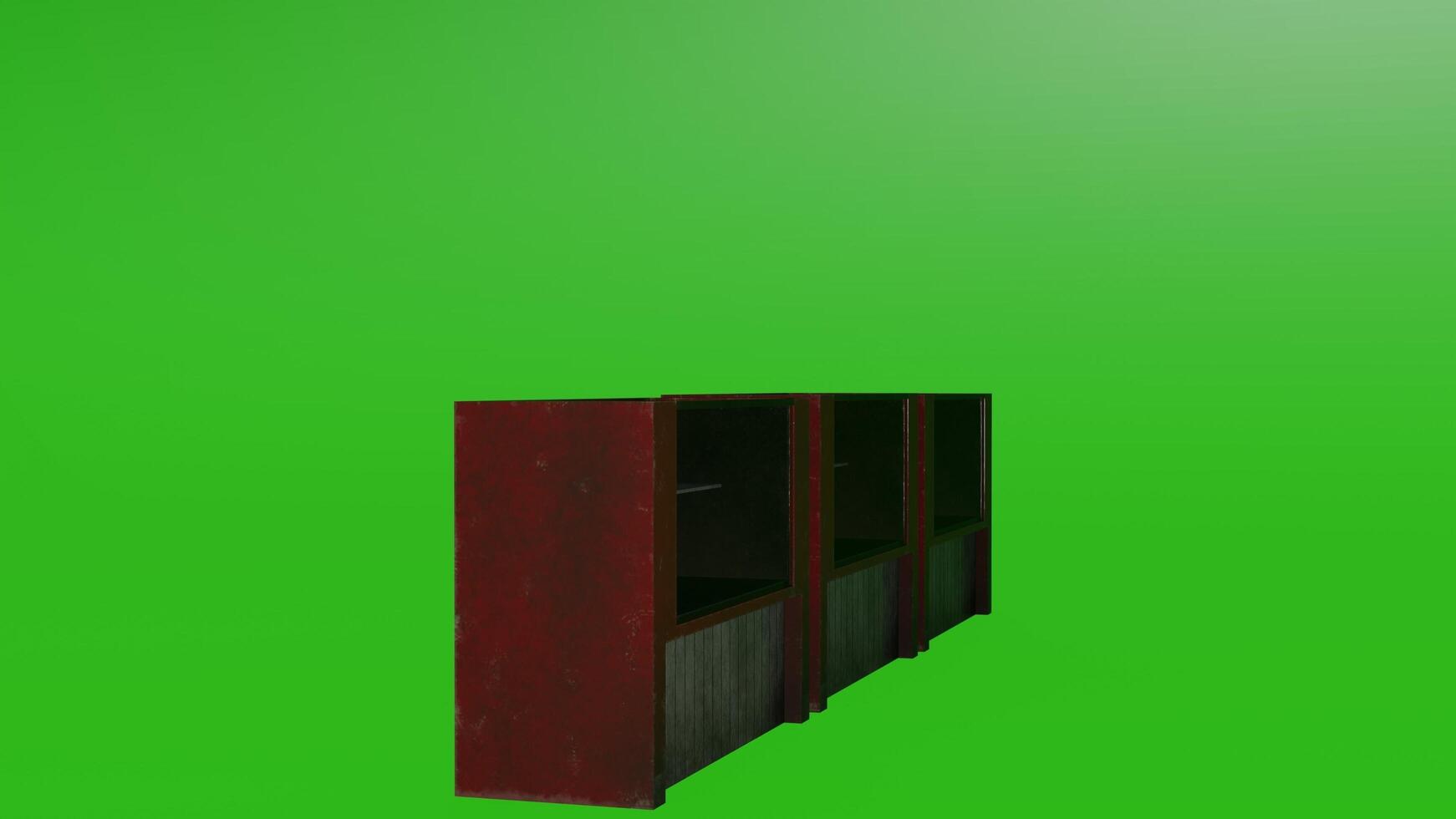 A green screen image of a bookcase photo