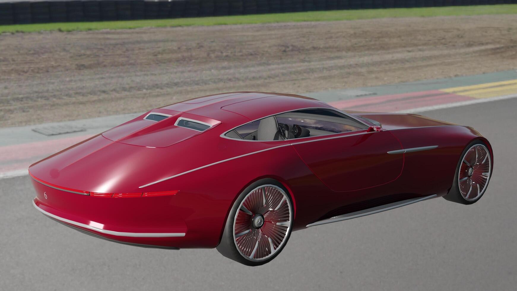 The new mercedes-benz concept car is shown in this rendering photo