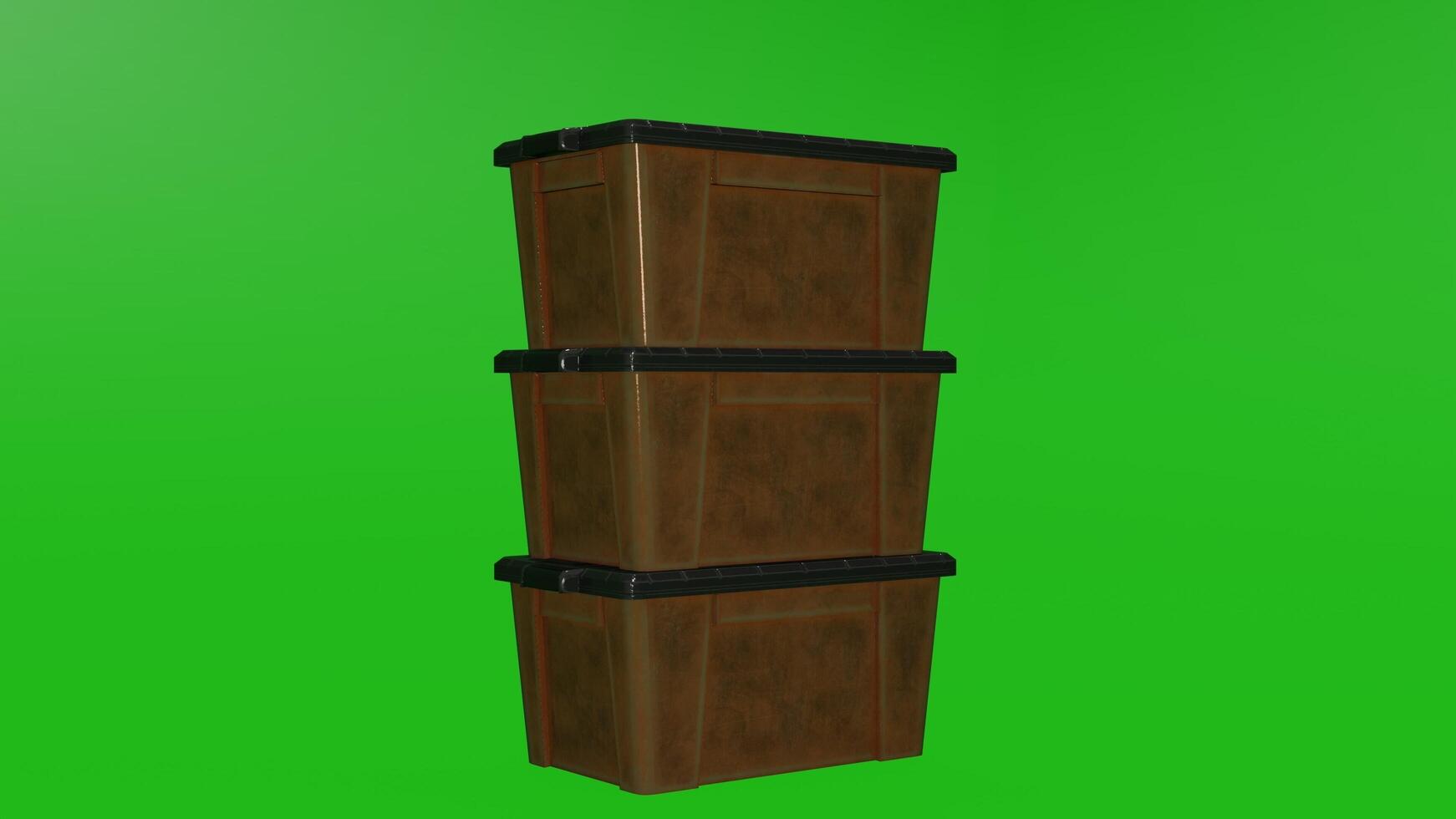 Three wooden boxes stacked on top of each other photo